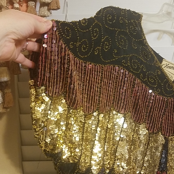 Vintage Sequins Butterfly Blouse/Wrap - Picture 4 of 5